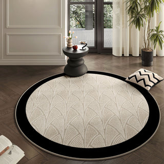 Tapis rond en peluche en peluche Easy Clean Artisan Blossom résistant aux éclaboussures, adapté aux animaux de compagnie
