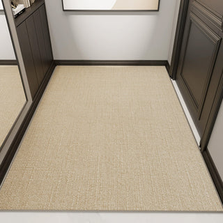 Tapis minimaliste en jute naturel facile à nettoyer, durable, antidérapant, adapté aux animaux de compagnie, paillasson minimaliste pour couloir et intérieur