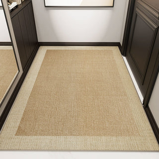 Tapis facile à nettoyer, bordure naturelle, jute, durable, antidérapant, adapté aux animaux de compagnie, paillasson minimaliste pour couloir et intérieur