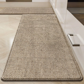 Tapis de couloir facile à nettoyer, aspect jute naturel, durable et antidérapant, adapté aux animaux de compagnie