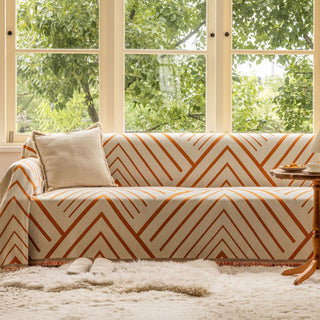 Housse de canapé Geometric Rust Chevron
