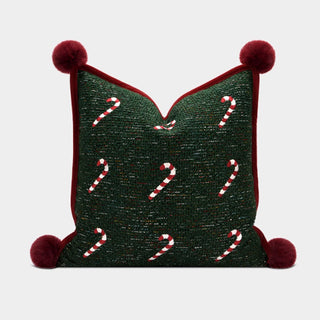 Housse de coussin Holiday Candy Cane