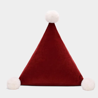Coussin triangulaire avec chapeau de Noël