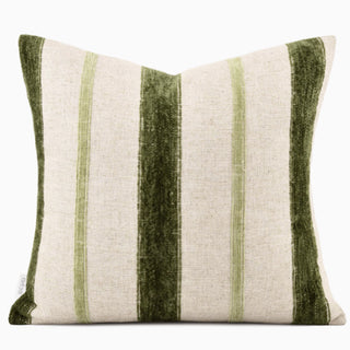 Coussin en lin rayé