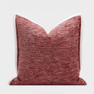 Housse de coussin texturée en forme de rose