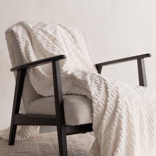 Plaid chaud en fausse fourrure — Rayé