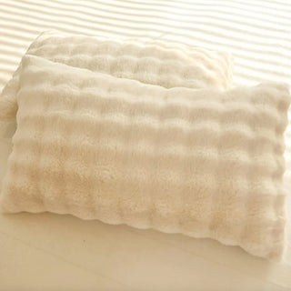 Parure de lit en fausse fourrure de lapin épaisse Puffy Comfort