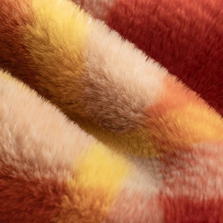 Housse de canapé en peluche à carreaux classique de Noël, design confortable et festif pour votre salon