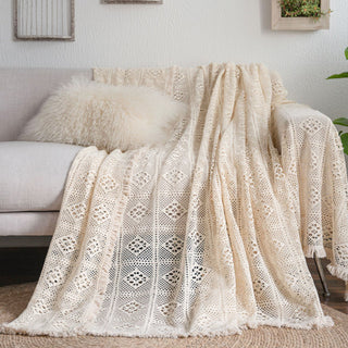 Housse de canapé en dentelle au crochet