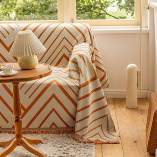 Housse de canapé Geometric Rust Chevron