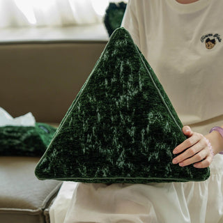 Coussin triangulaire Velvet Moss