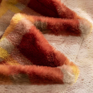 Housse de canapé en peluche à carreaux classique de Noël, design confortable et festif pour votre salon