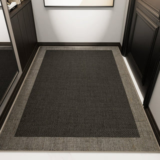Tapis facile à nettoyer, bordure naturelle, jute, durable, antidérapant, adapté aux animaux de compagnie, paillasson minimaliste pour couloir et intérieur
