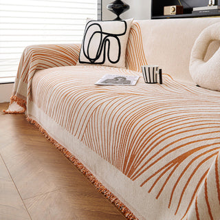 Housse de canapé réversible en jacquard
