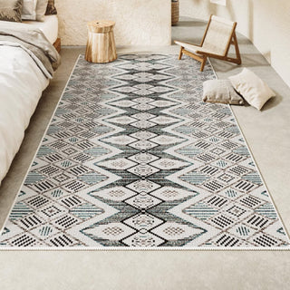 Tapis de chambre à coucher Boho résistant aux éclaboussures Diamond Mirage Easy Clean Rug