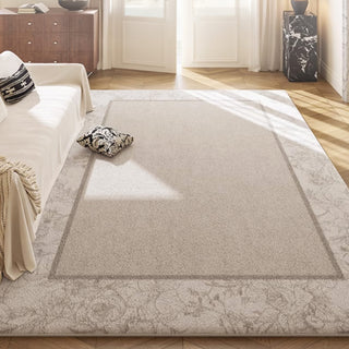 Tapis facile à nettoyer avec bordure élégante, résistant aux éclaboussures, adapté aux animaux domestiques, minimaliste, pour salon