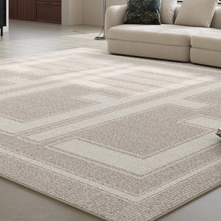 Tapis de salon minimaliste facile à nettoyer, géométrique et moderne, résistant aux éclaboussures, adapté aux animaux de compagnie