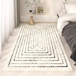 Tapis facile à nettoyer, labyrinthe minimaliste, résistant aux éclaboussures, adapté aux animaux de compagnie, pour chambre à coucher et salon