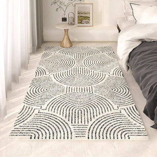 Tapis moderne à motif voûté facile à nettoyer, résistant aux éclaboussures, adapté aux animaux de compagnie, pour chambre à coucher et salon