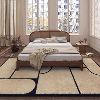 Tapis facile à nettoyer, moderne, minimaliste, résistant aux éclaboussures, géométrique, moderne, pour chambre à coucher