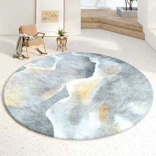 Tapis rond Ocean Drift Artistic, facile à nettoyer, résistant aux éclaboussures, adapté aux animaux de compagnie, moderne, pour salon