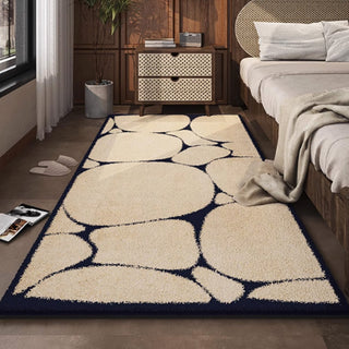 Tapis Pebble Pathway, tapis de chambre à coucher moderne, géométrique et résistant aux éclaboussures, facile à nettoyer