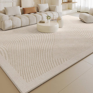 Tapis de salon minimaliste à motif de dunes de sable facile à nettoyer, résistant aux éclaboussures, adapté aux animaux de compagnie