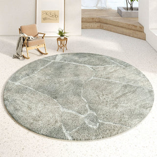 Tapis rond Stone Path, facile à nettoyer, résistant aux éclaboussures, adapté aux animaux de compagnie, moderne, pour salon