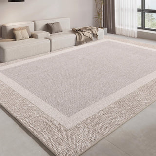 Tapis facile à nettoyer, bordure texturée, résistant aux éclaboussures, tapis de salon minimaliste adapté aux animaux de compagnie