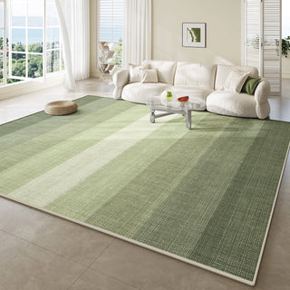 Tapis facile à nettoyer, style campagnard à dégradé verdoyant, résistant aux éclaboussures, adapté aux animaux de compagnie, tapis lumineux pour salon