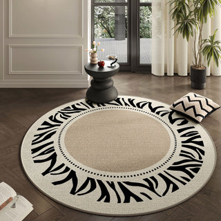 Tapis rond en peluche Wild Horizon, résistant aux éclaboussures, facile à nettoyer, adapté aux animaux de compagnie