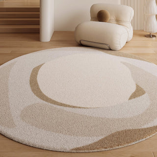 Tapis rond en peluche Zen Oasis Circle résistant aux éclaboussures, facile à nettoyer, adapté aux animaux de compagnie