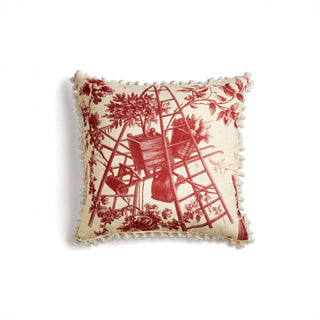 Housse de coussin French Country Vintage Rouge