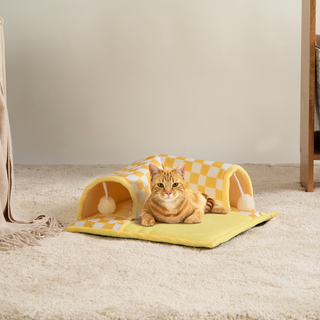 Tunnel de retraite à carreaux Purr