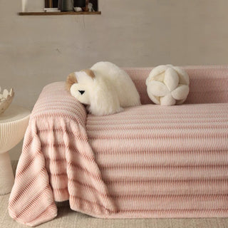 Housse de canapé en chenille en peluche