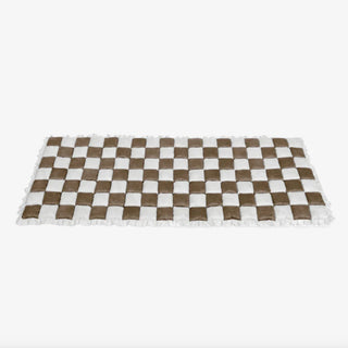 Grand tapis carré à carreaux pour chien et chat