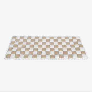 Grand tapis carré à carreaux pour chien et chat