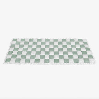 Grand tapis carré à carreaux pour chien et chat