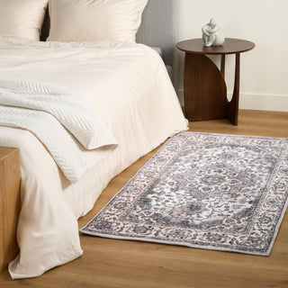 Tapis léger persan gris classique imperméable