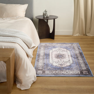 Tapis léger persan imperméable Classic Indigo