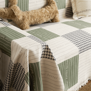 Housse de canapé en coton patchwork