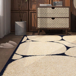 Tapis Pebble Pathway, tapis de chambre à coucher moderne, géométrique et résistant aux éclaboussures, facile à nettoyer