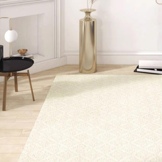 Tapis facile à nettoyer, texture diamantée subtile, résistant aux éclaboussures, adapté aux animaux de compagnie, tapis de chambre à coucher minimaliste