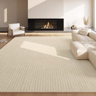 Tapis Easy Clean Tranquil Ripple, résistant aux éclaboussures, adapté aux animaux de compagnie, minimaliste, pour salon