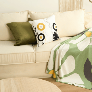 Ensemble couverture et housse de coussin  Oasis de jardin