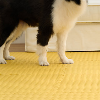 Tapis de jeu en patchwork à motifs de feuilles