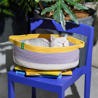 Lit pour animaux ZEZE Pets avec panier tissé