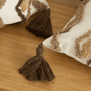 Housse de coussin de canapé Pompons Boho