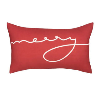 Coussin étoile de Noël en velours côtelé avec pompons, décoration festive des fêtes