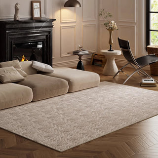 Tapis à motifs géométriques texturés, minimaliste, résistant aux éclaboussures, facile à nettoyer, adapté aux animaux de compagnie, pour chambre à coucher et salon